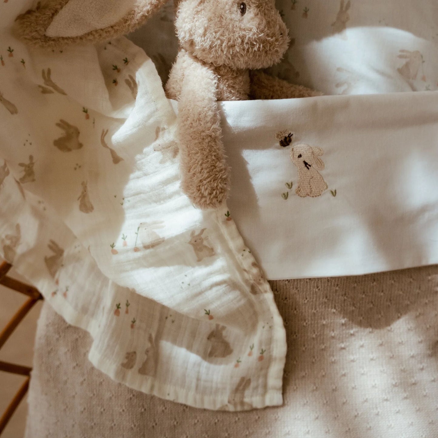 LITTLE DUTCH. Κουβέρτα πλεκτή Pure Soft Beige 70x100