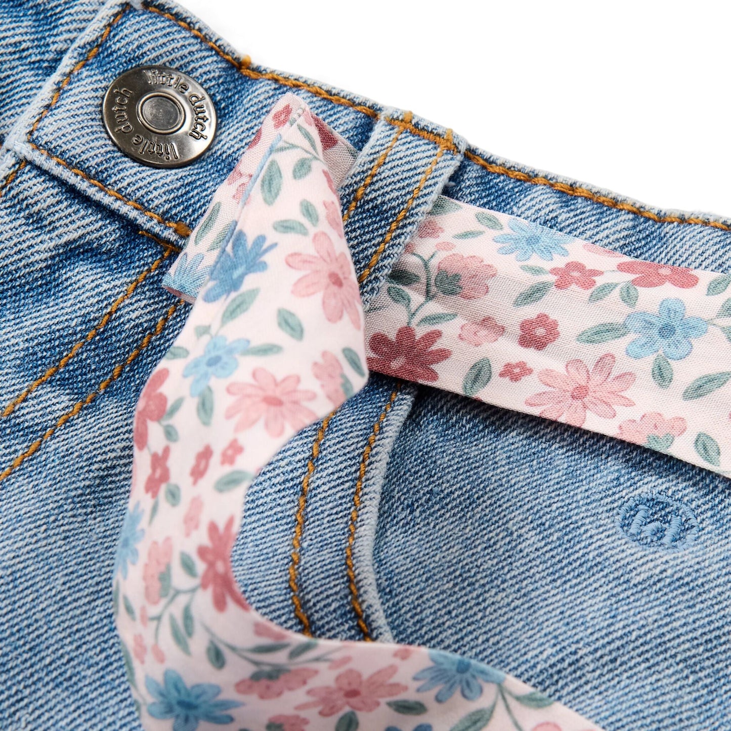 LITTLE DUTCH. Παντελόνι με ζωνάκι Denim