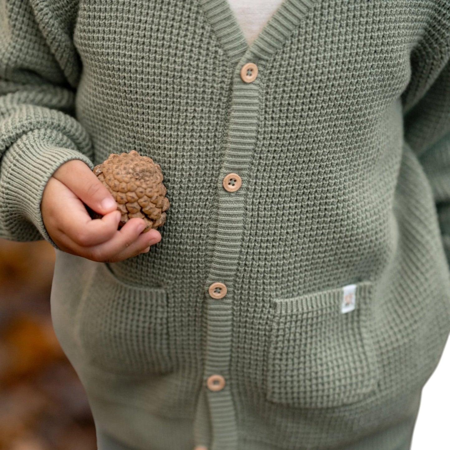 LITTLE DUTCH. Ζακέτα πλεκτή Forest Green