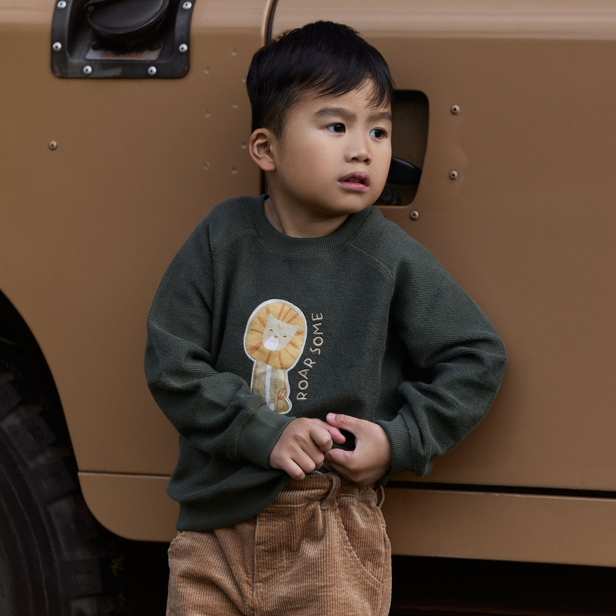 LITTLE DUTCH. Φούτερ Deep Olive
