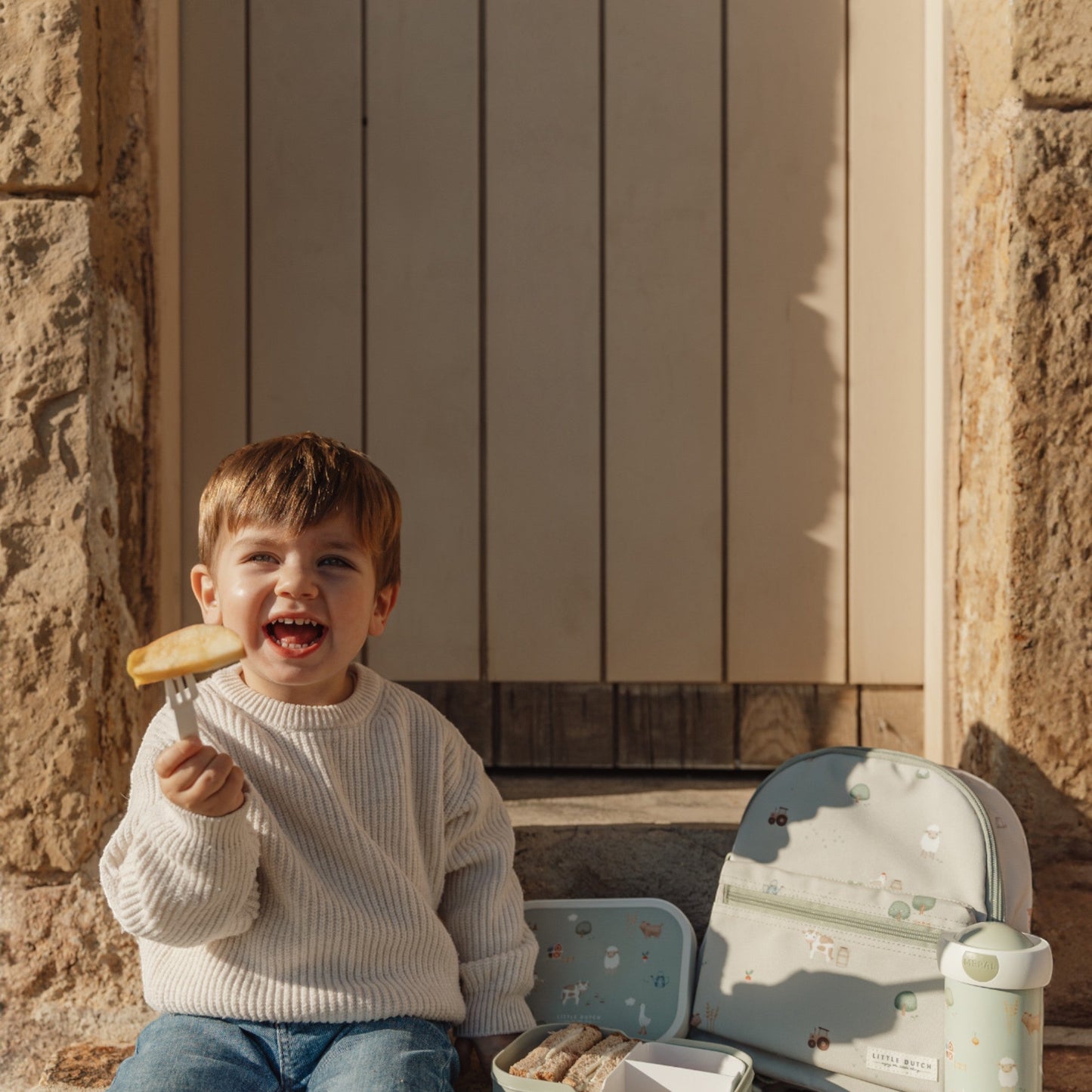 LITTLE DUTCH. Στεγανό ποτήρι με καπάκι 300ml Little Farm