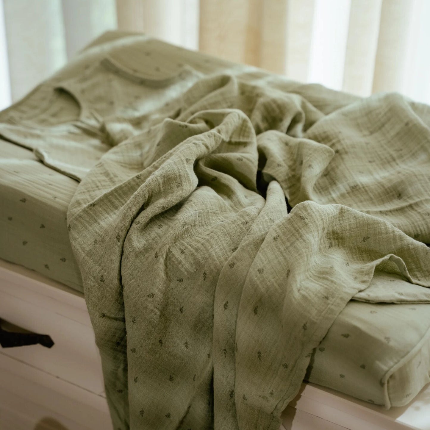 LITTLE DUTCH. Κάλυμμα μαξιλαριού αλλαξιέρας Pure Sage