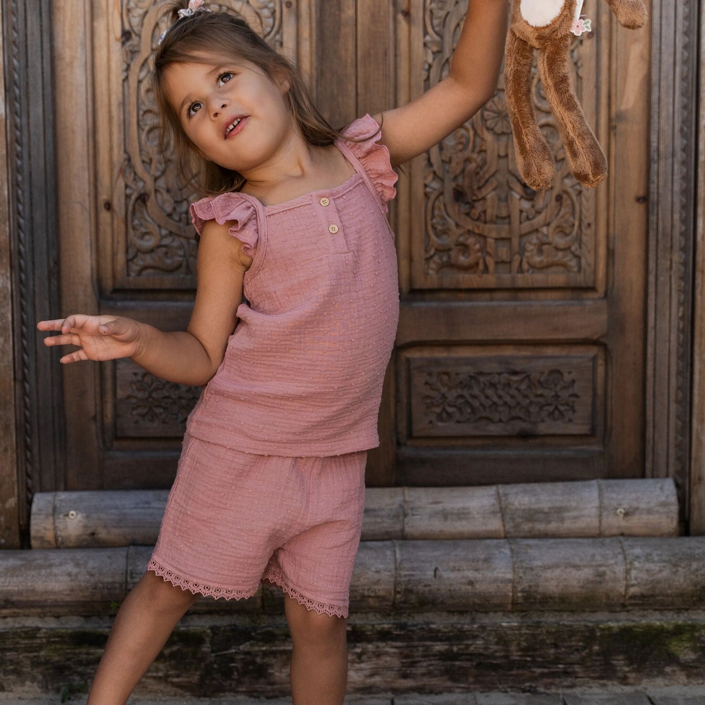 LITTLE DUTCH. Παντελονάκι κοντό Pink Blush