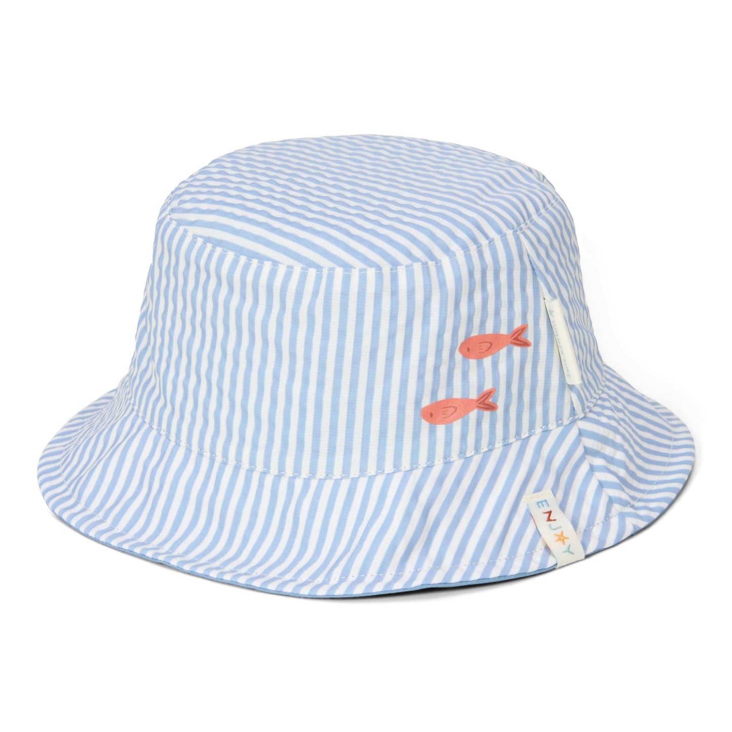 LITTLE DUTCH. Παιδικό καπέλο ήλιου διπλής όψης Stripes Ocean Blue