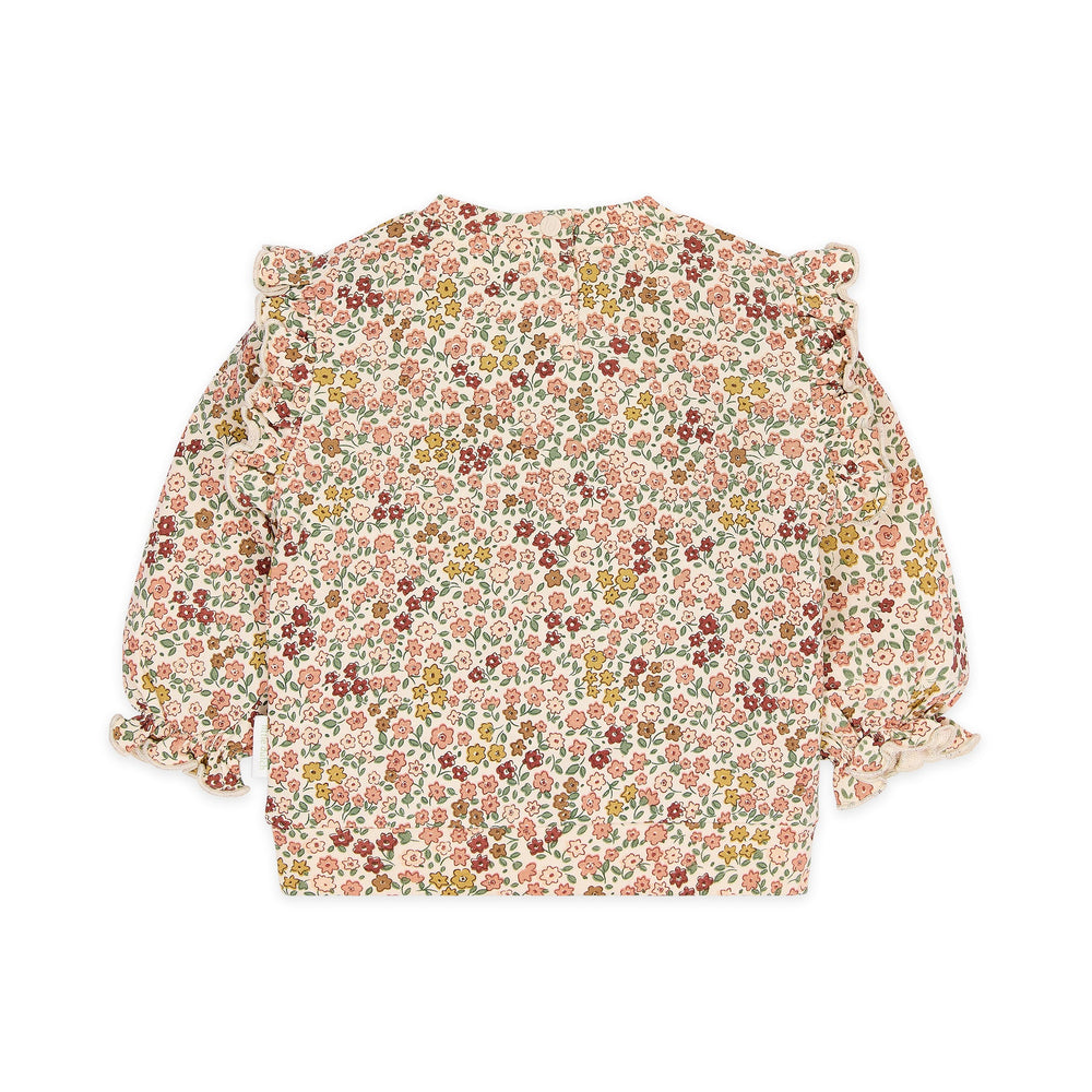 LITTLE DUTCH. Φούτερ λεπτό με βολάν Safari Flowers