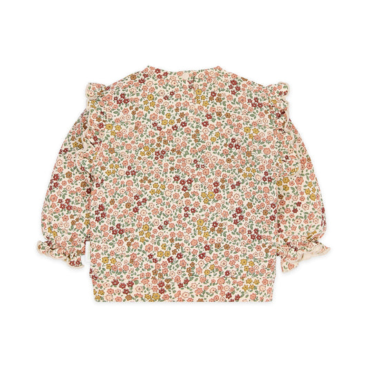 LITTLE DUTCH. Φούτερ λεπτό με βολάν Safari Flowers
