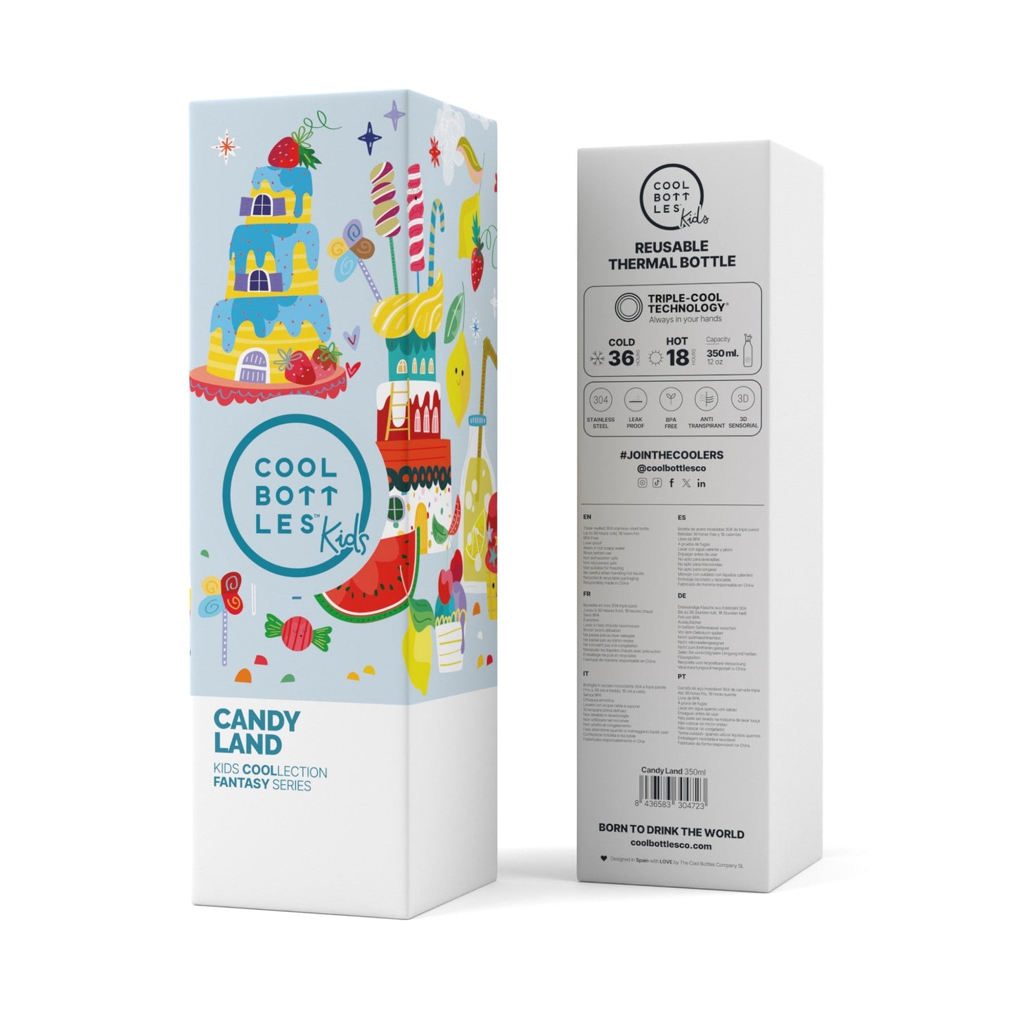 COOL BOTTLES. Ανοξείδωτο μπουκάλι Ζαχαρωτά 350ml