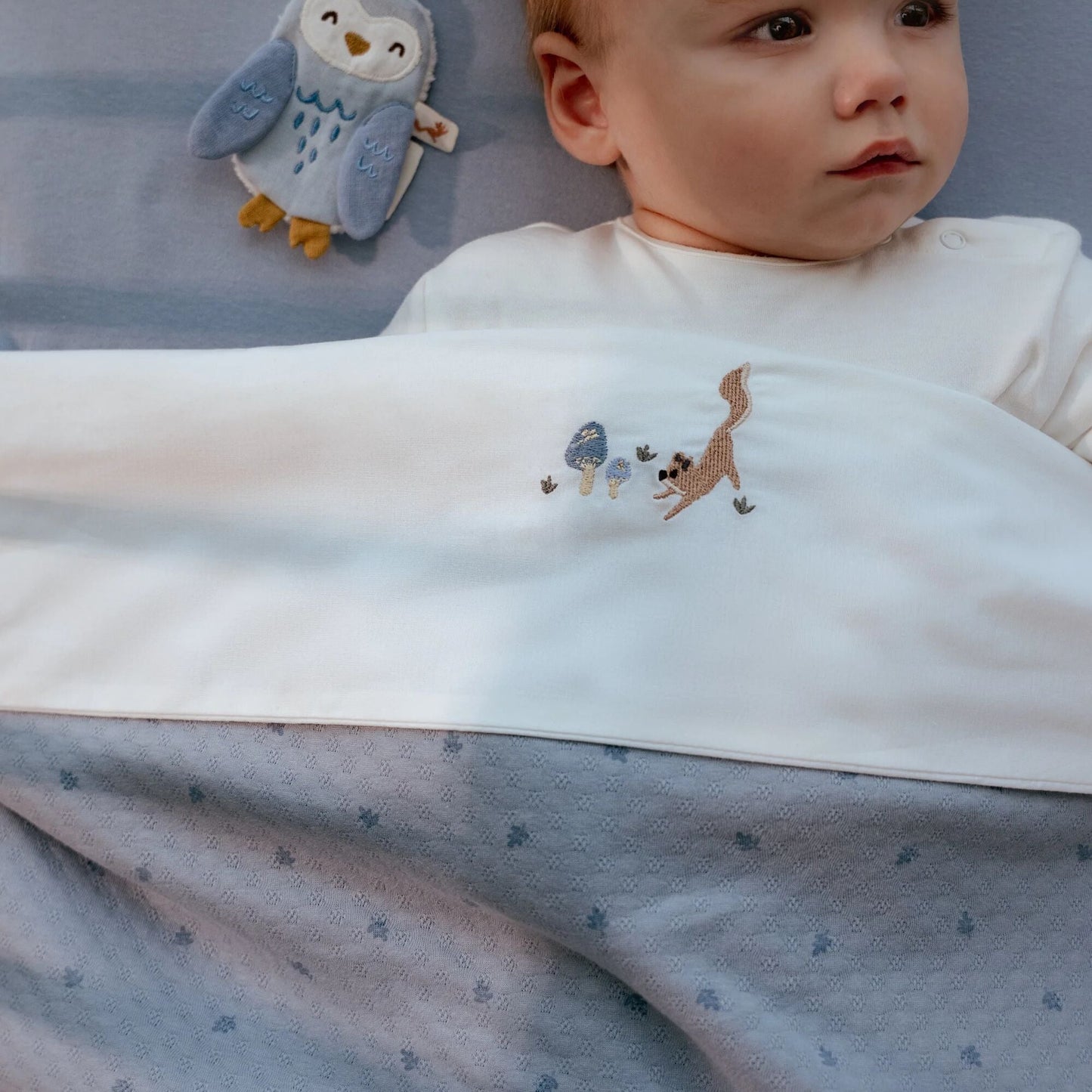 LITTLE DUTCH. Κουβέρτα καλοκαιρινή Pure Denim Blue 70x100