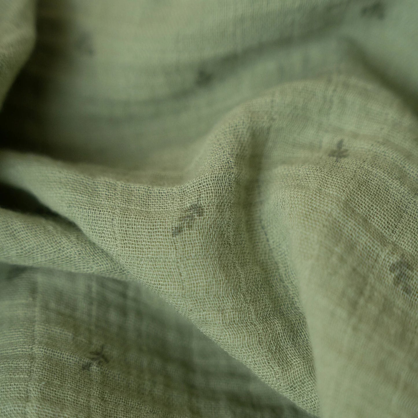 LITTLE DUTCH. Πανάκι αγκαλιάς - ύπνου από μουσελίνα Pure Sage 120x120