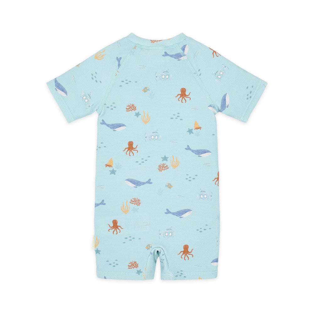 LITTLE DUTCH. Ολόσωμο κοντομάνικο μαγιό Ocean Friends