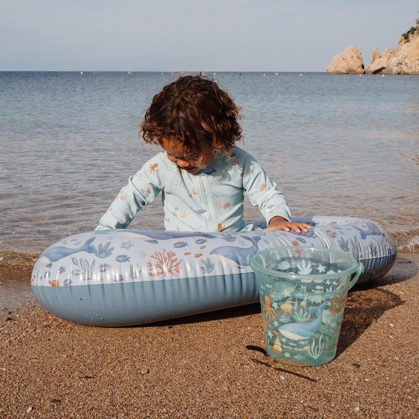 LITTLE DUTCH. Μπλουζάκι μακρυμάνικο με προστασία UV Ocean Friends