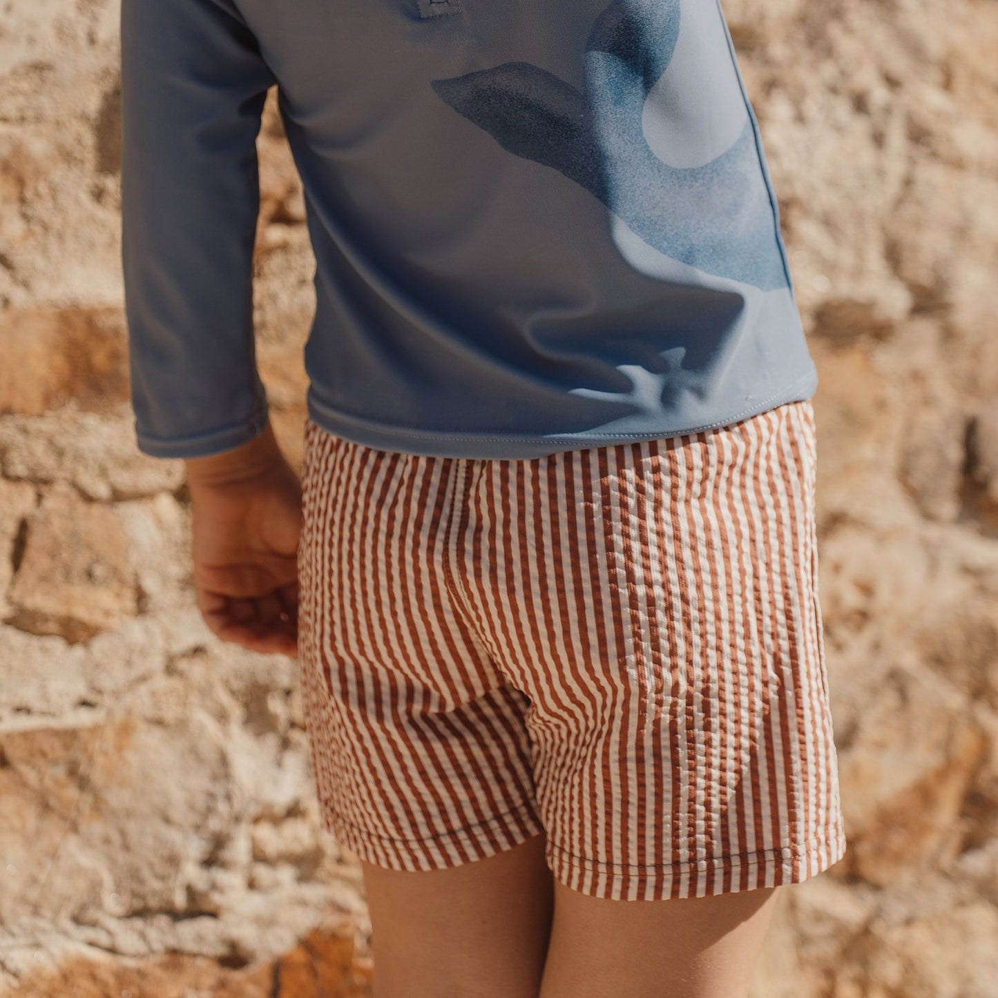 LITTLE DUTCH. Παιδικό μαγιό βερμούδα για αγόρια Ocean Brown Stripes