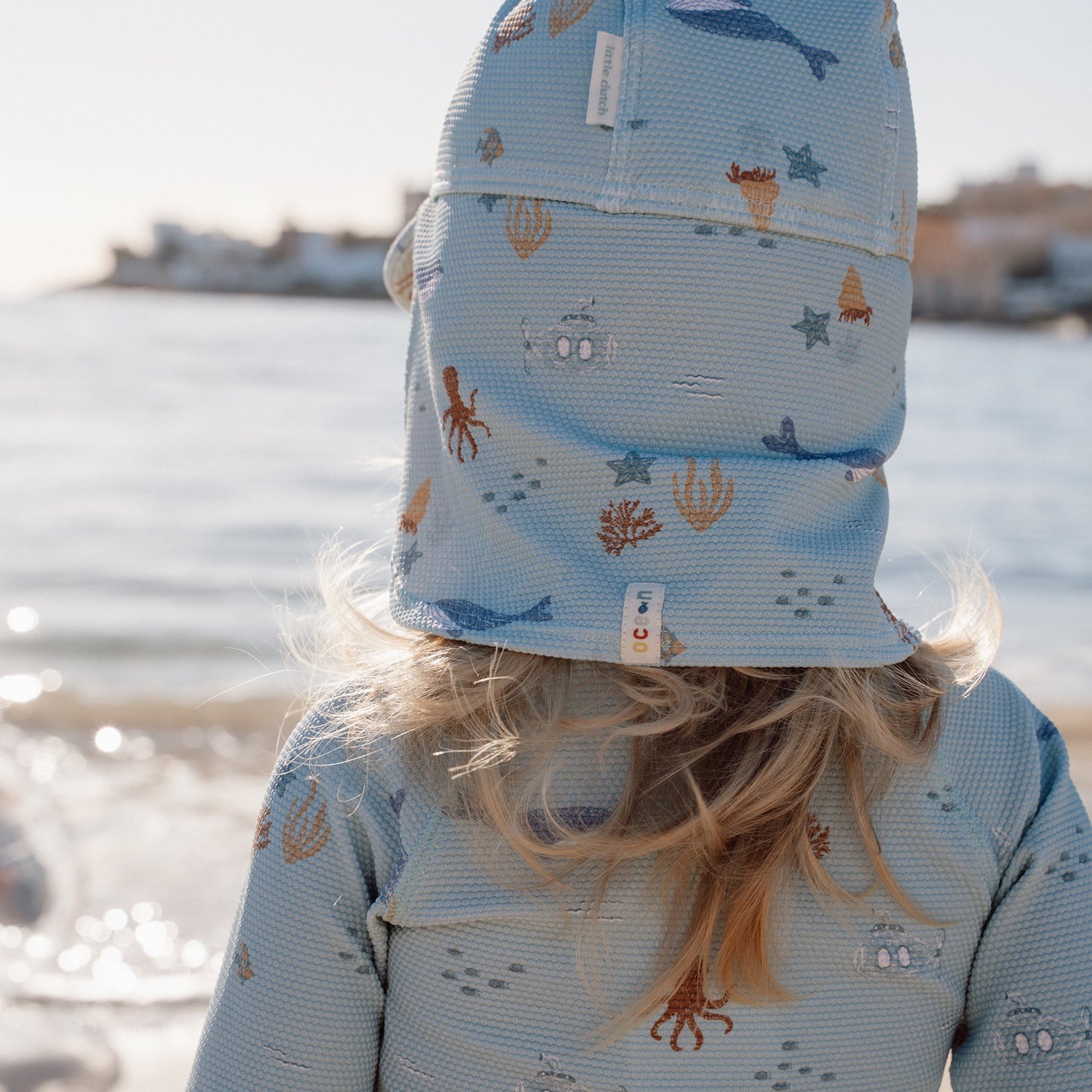 LITTLE DUTCH. Παιδικό καπέλο ήλιου Ocean Friends