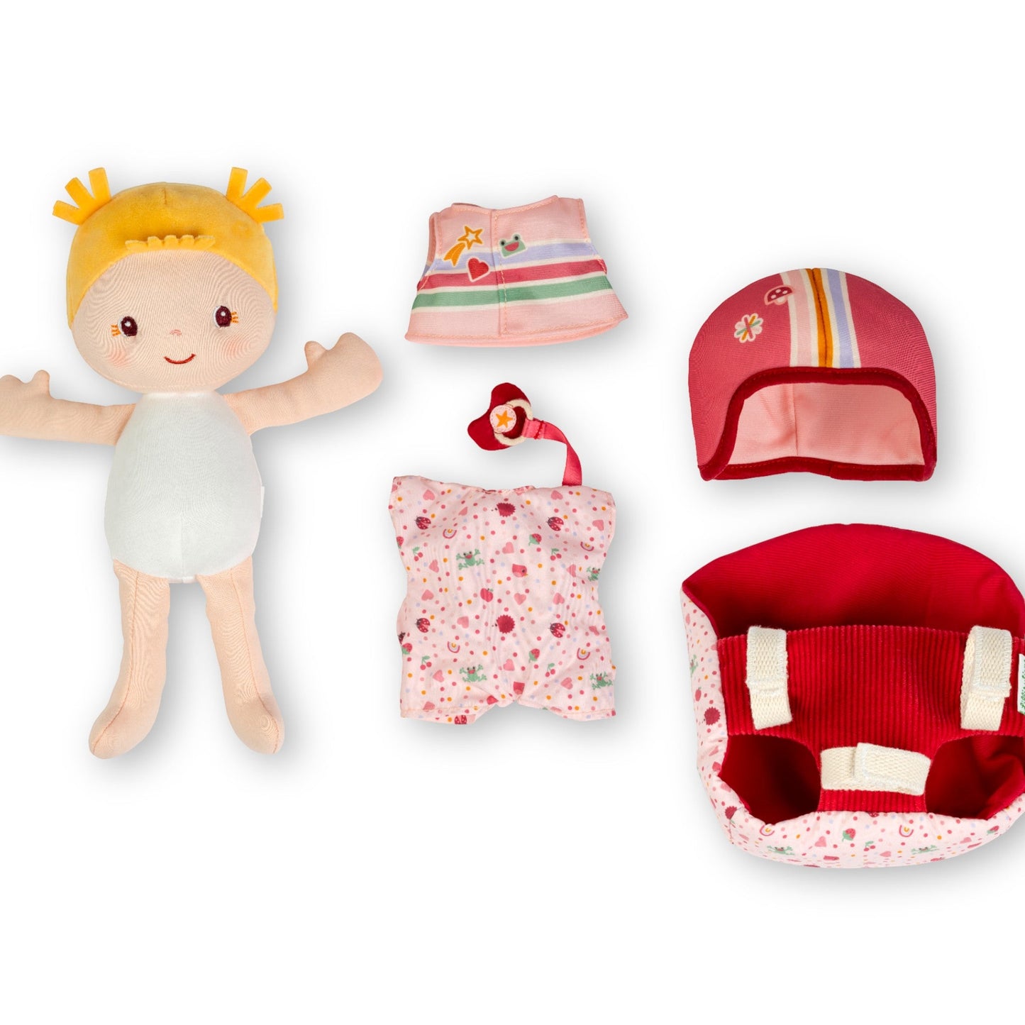 LILLIPUTIENS. Υφασμάτινη κούκλα Lena με κάθισμα ποδηλάτου