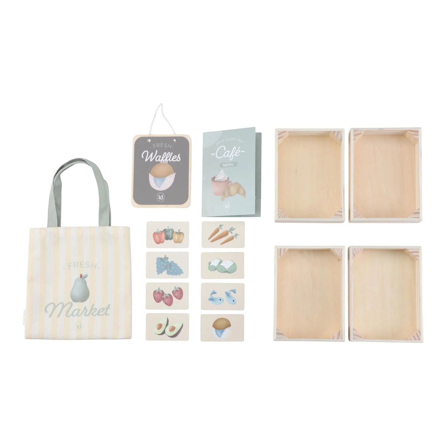 LITTLE DUTCH. Ξύλινος πάγκος αγοράς FSC