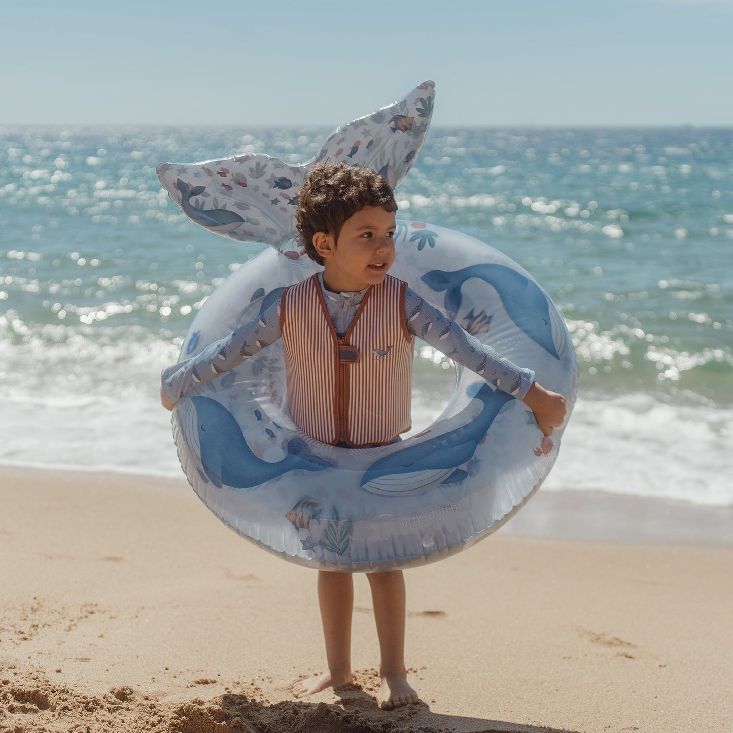 LITTLE DUTCH. Ολόσωμο μακρυμάνικο μαγιό Ocean Splash