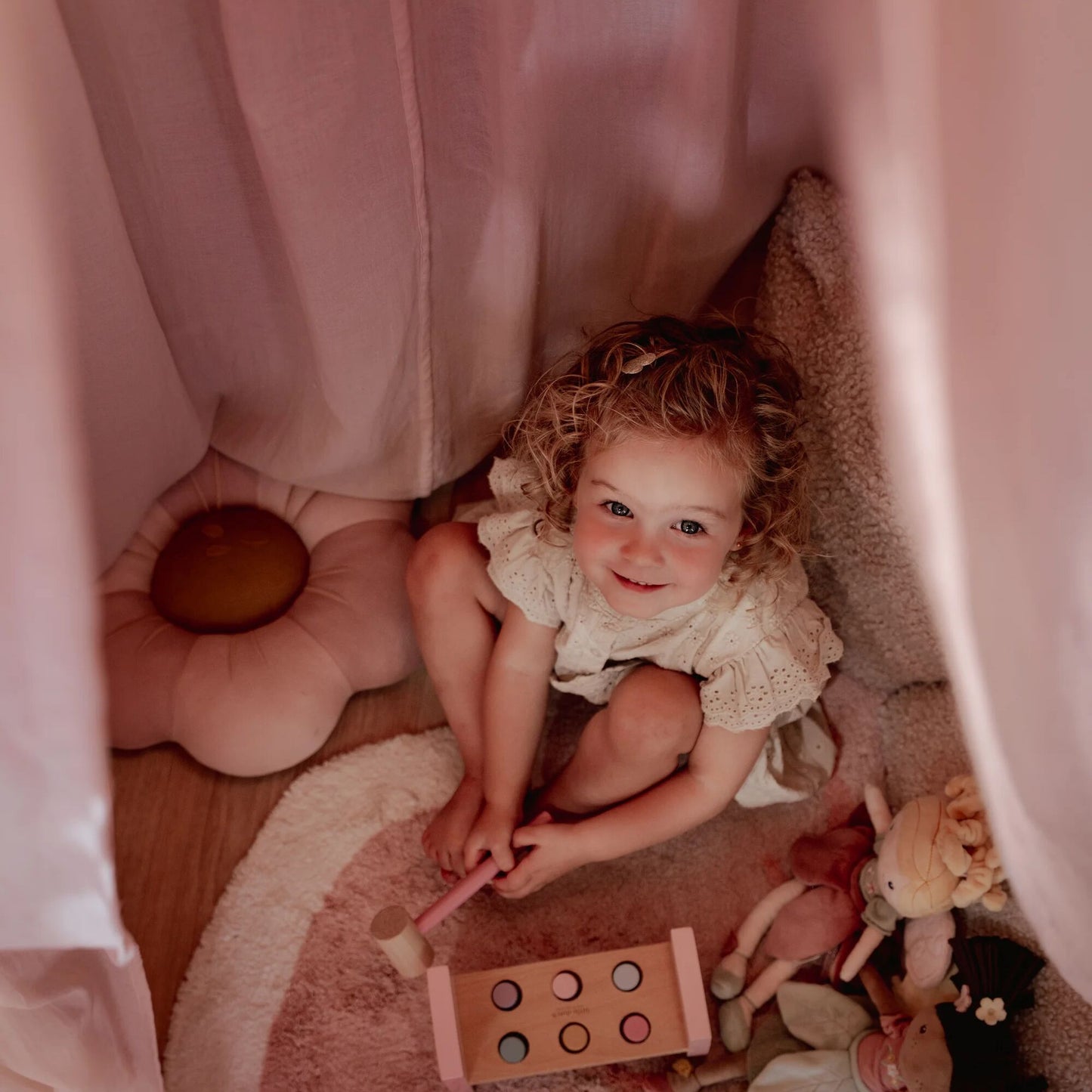 LITTLE DUTCH. Μαξιλάρι πλεκτό Λουλούδι Fairy Garden