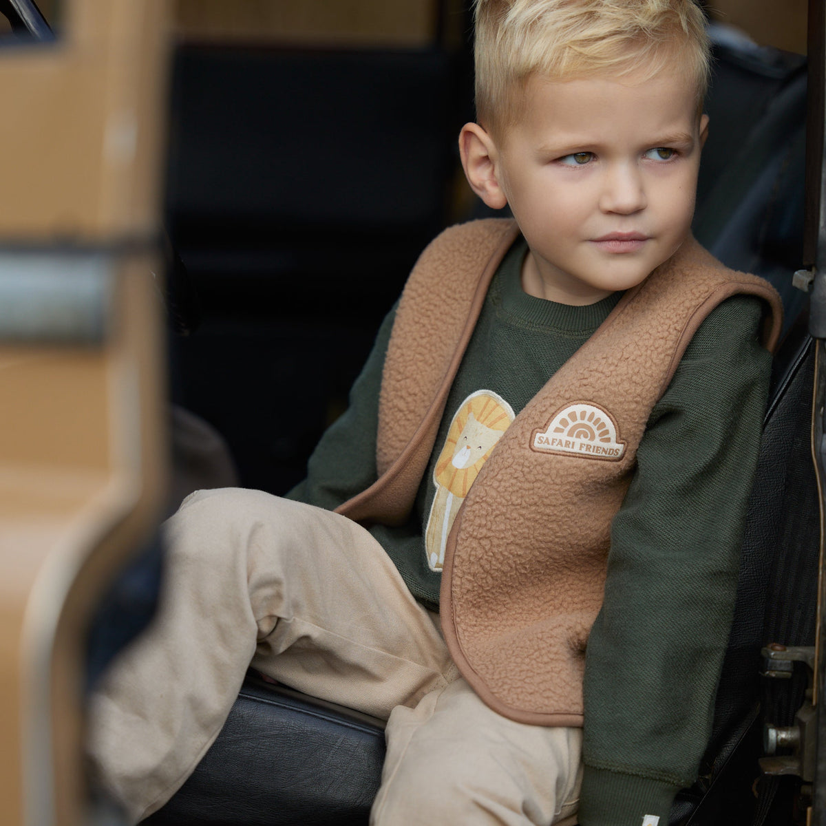 LITTLE DUTCH. Γιλέκο teddy Mudstone
