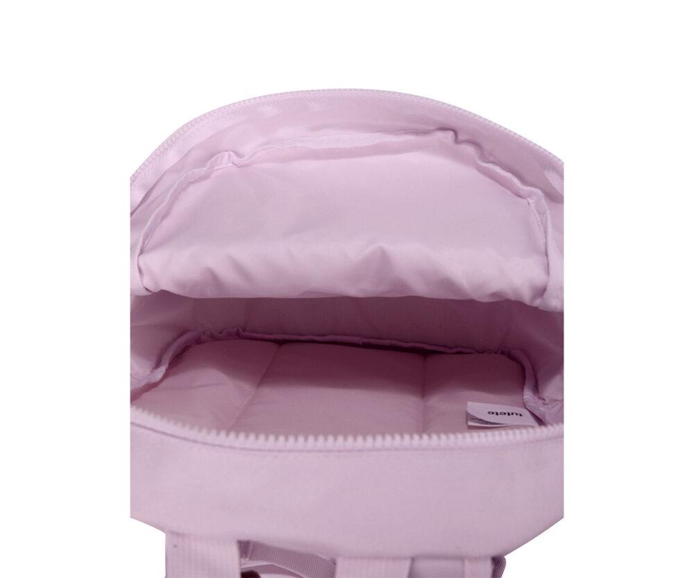 Tutete. Σακίδιο Μονόχρωμο Solid Color Lavander & Διακοσμητικά Υφασμάτινα Αυτοκόλλητα Happy Day
