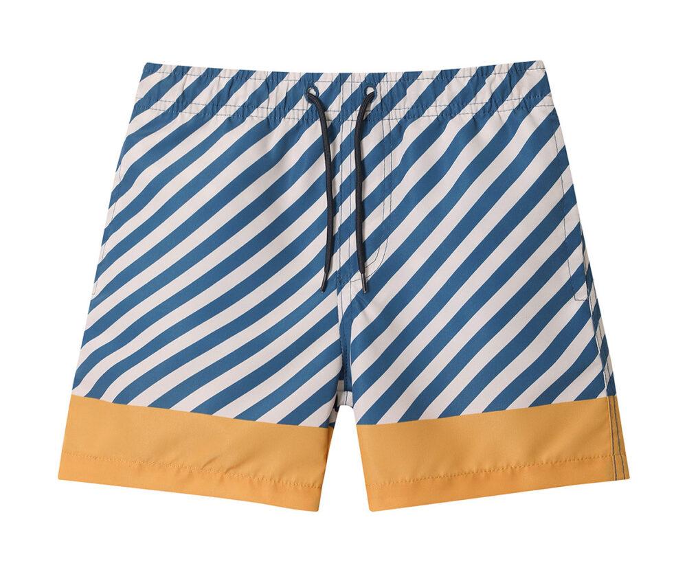 Monnëka. Μαγιό Βερμούδα με Προστασία από τον Ήλιο Stripes Blues&Beyond