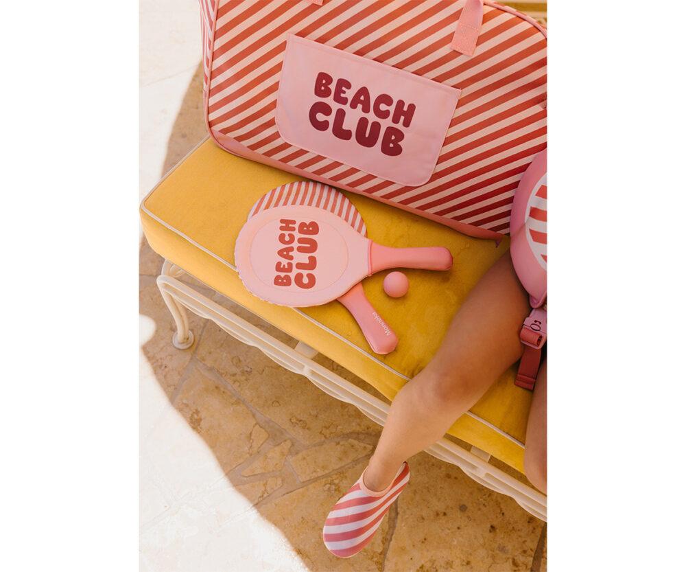 MONNËKA.Σετ 2 Ρακέτες Παραλίας Stripes Bloom&Blush
