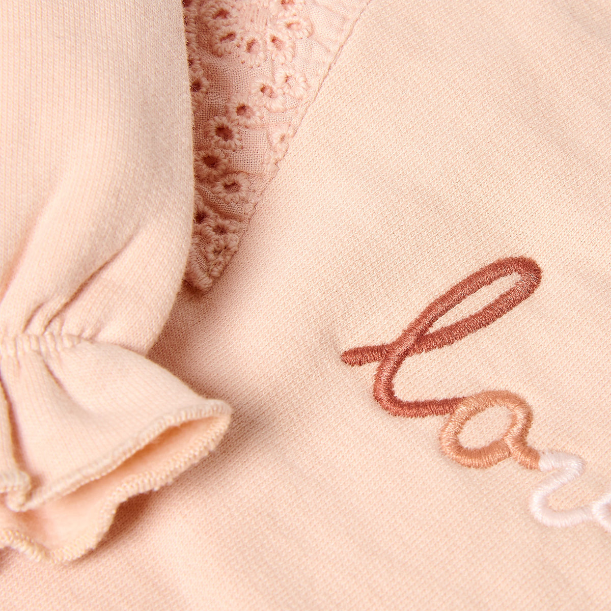 LITTLE DUTCH. Φούτερ με βολάν Blush Pink