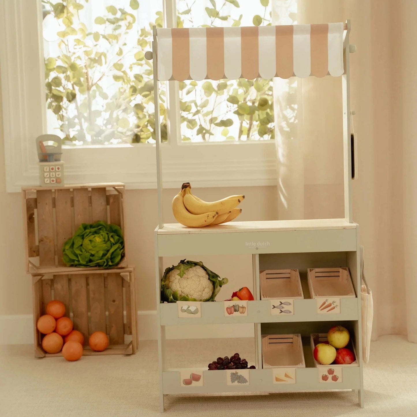 LITTLE DUTCH. Ξύλινος πάγκος αγοράς FSC