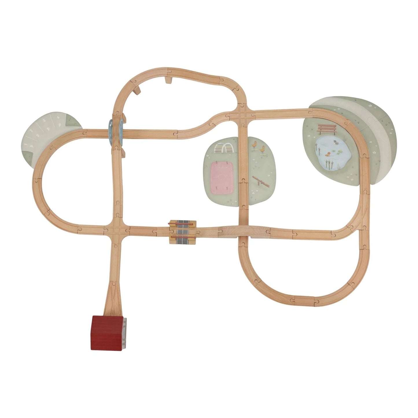 LITTLE DUTCH. Σετ παιχνιδιού τρενάκι με ράγες και οχήματα XL FSC