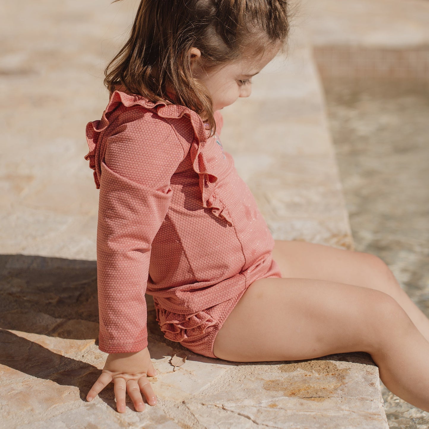 LITTLE DUTCH. Μπλουζάκι μακρυμάνικο με προστασία UV Dreamy Pink Sparkle