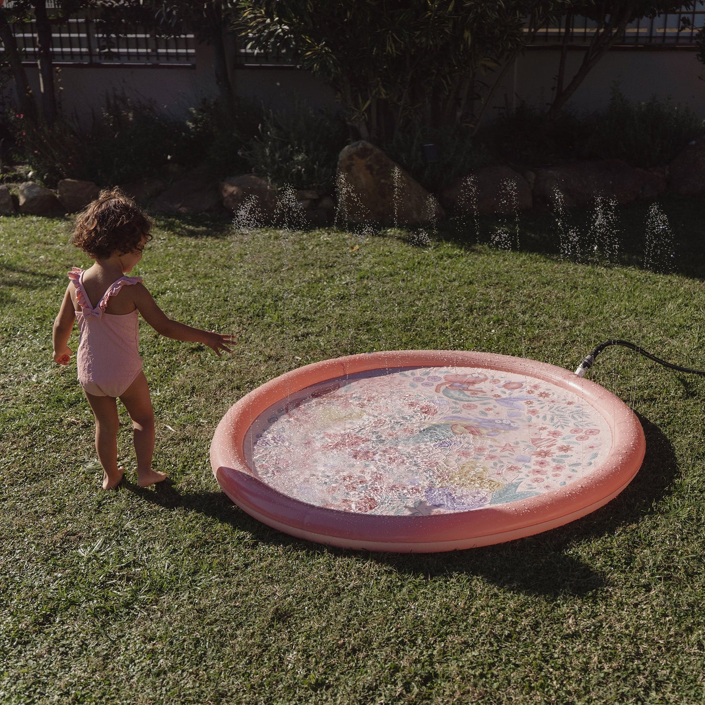 LITTLE DUTCH. Φουσκωτό στρώμα παιχνιδιού Sprinkler Dreamy Mermaid Ροζ 150 εκ.
