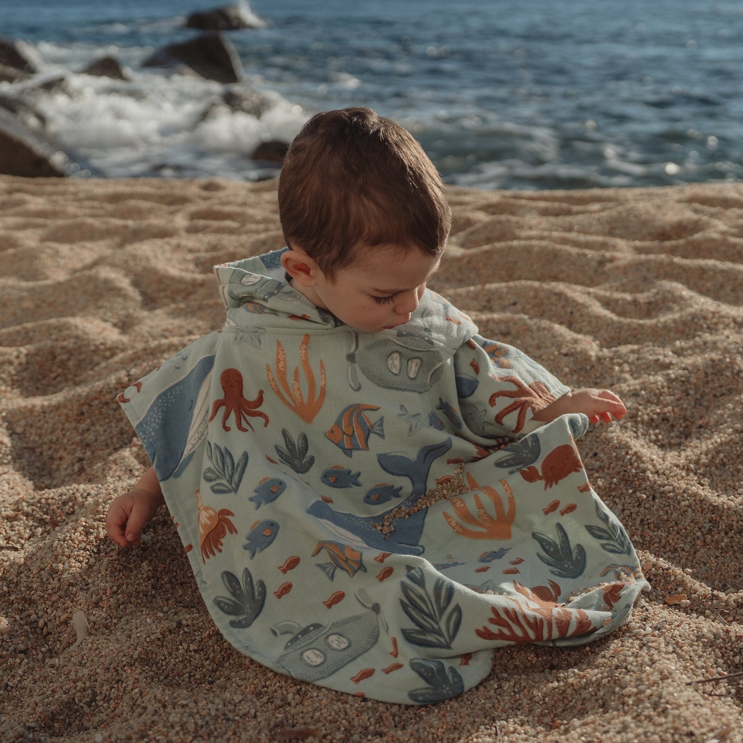LITTLE DUTCH. Παιδικό πόντσο Ocean World Multicolour - One size