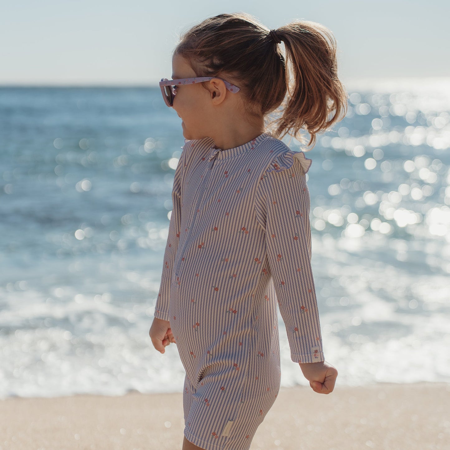 LITTLE DUTCH. Ολόσωμο μακρυμάνικο μαγιό Dreamy Stripes