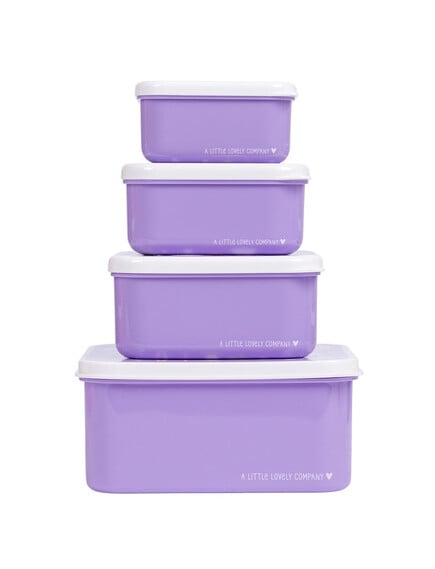 A little lovely company: Σετ 4 δοχεία φαγητού Lunch & Snack Box - Unicorn Dreams