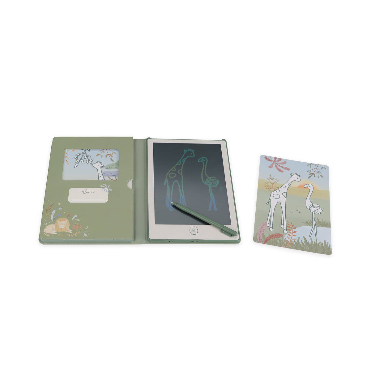 LITTLE DUTCH. Tablet ζωγραφικής Safari Friends (πράσινο)