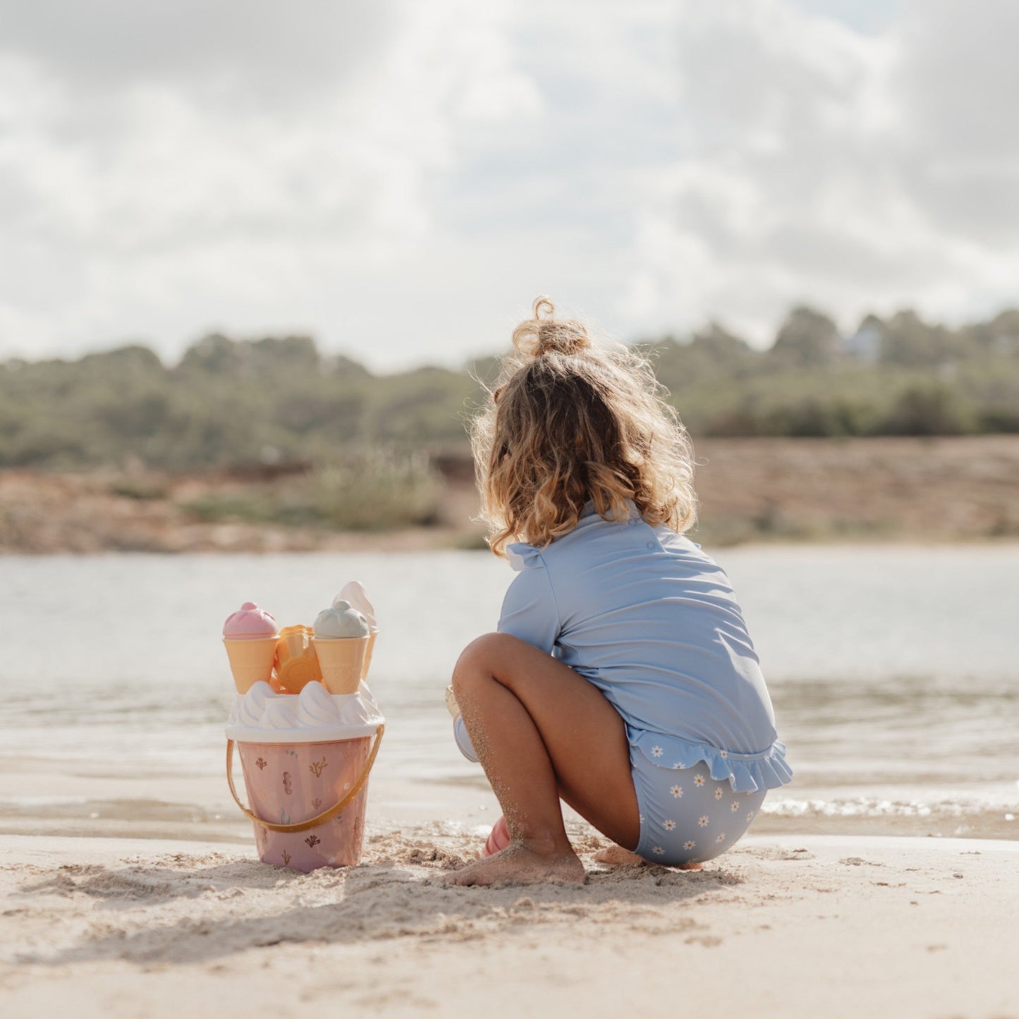 LITTLE DUTCH. Σετ κουβαδάκια παραλίας Ice Cream Ocean Dreams Ροζ