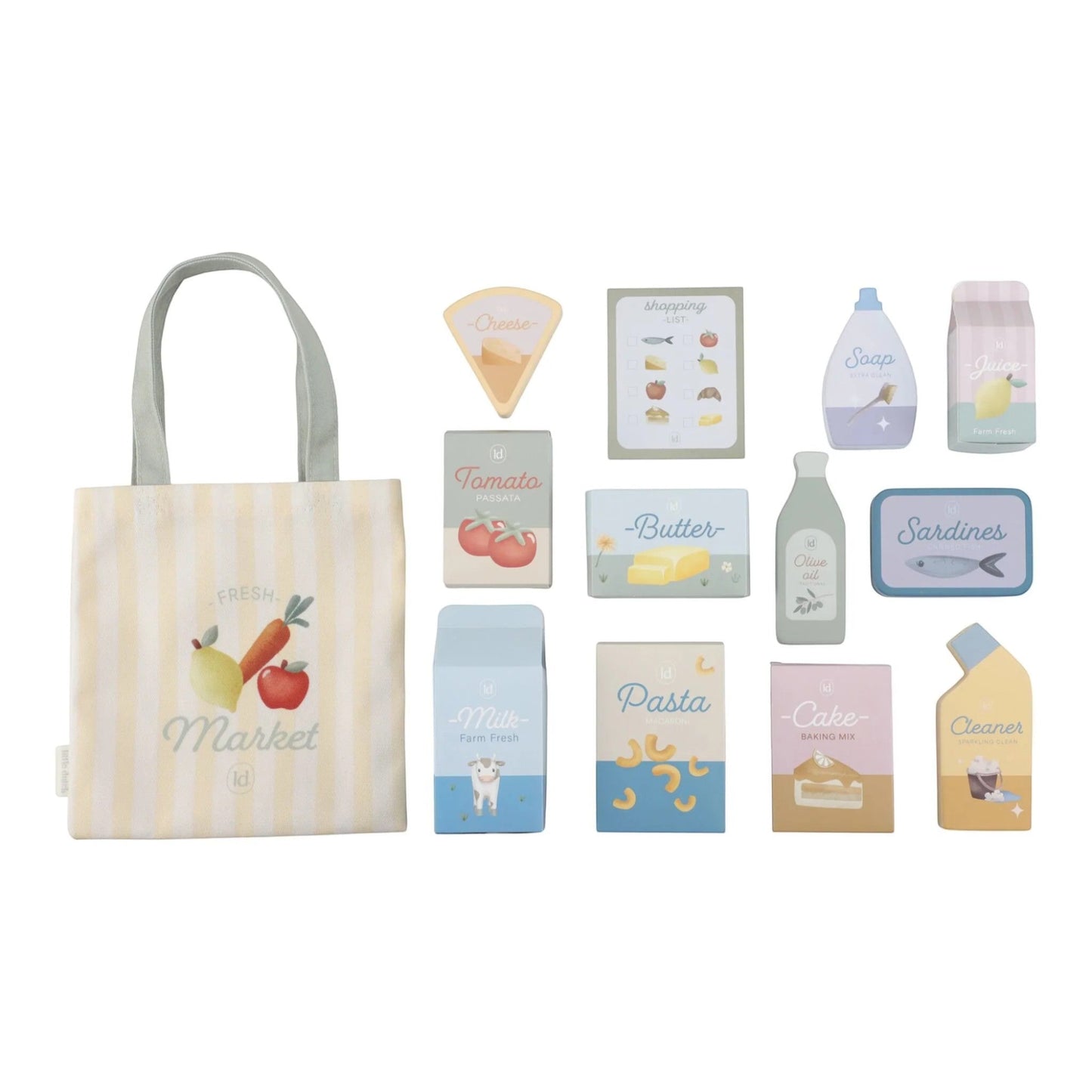 LITTLE DUTCH. Ξύλινο καροτσάκι αγορών FSC