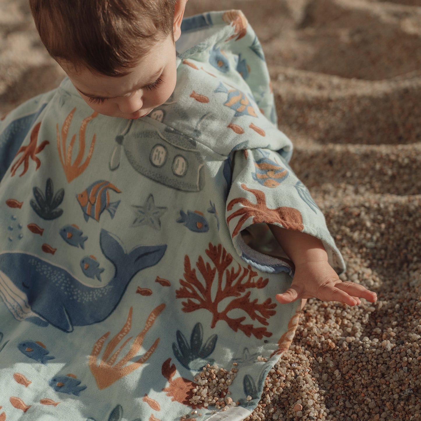 LITTLE DUTCH. Παιδικό πόντσο Ocean World Multicolour - One size