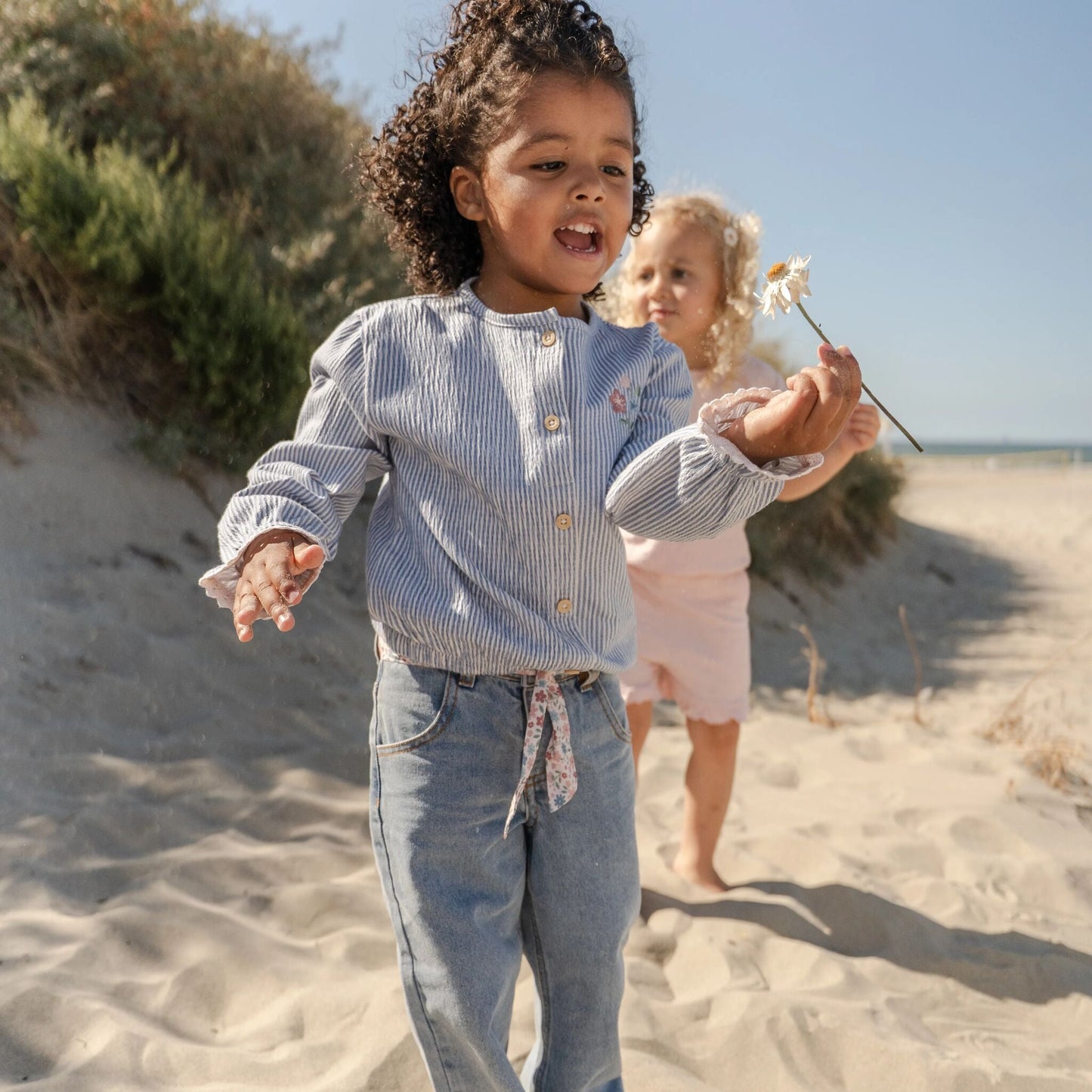 LITTLE DUTCH. Παντελόνι με ζωνάκι Denim