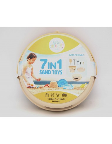 Compact Toys. 7in1 SAND TOYS - BEIGE