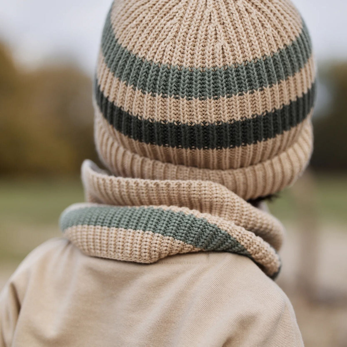 LITTLE DUTCH. Πλεκτό κασκόλ Warm Taupe - One Size