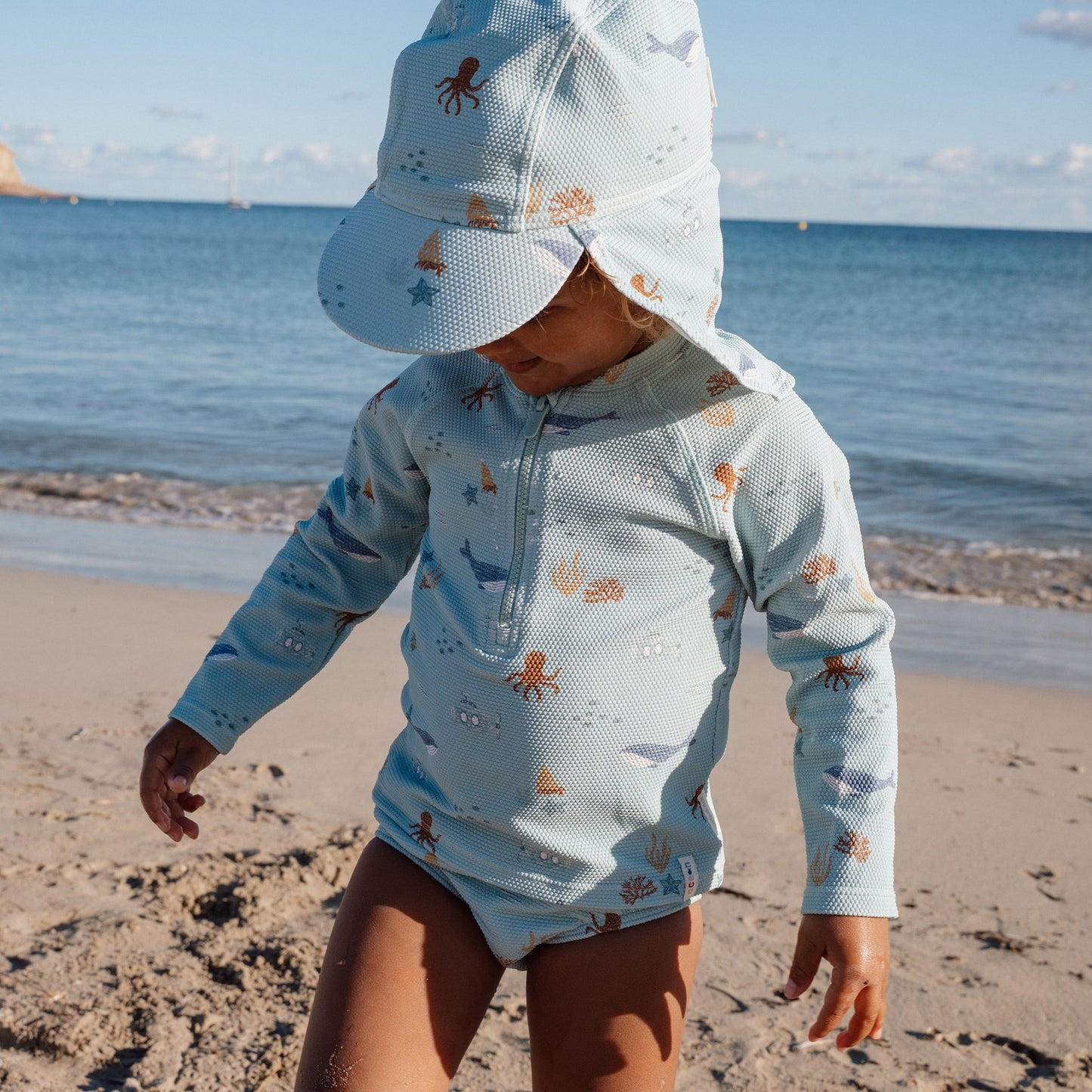 LITTLE DUTCH. Παιδικό καπέλο ήλιου Ocean Friends