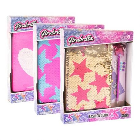 Girabrilla. Λεύκωμα με παγιέτες και στυλό