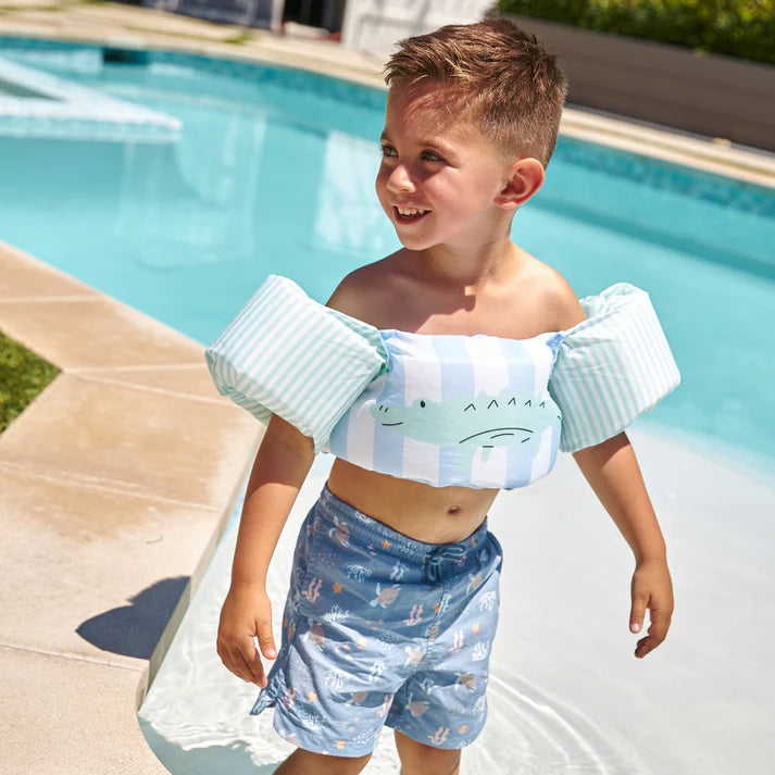 Swim Essentials: Μπρατσάκια με έξτρα θωρακική ενίσχυση για παιδιά με βάρος 15-30 κιλά - " Crocodile "