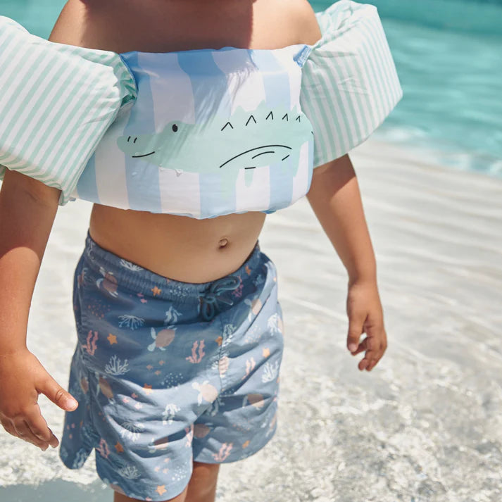 Swim Essentials: Μπρατσάκια με έξτρα θωρακική ενίσχυση για παιδιά με βάρος 15-30 κιλά - " Crocodile "
