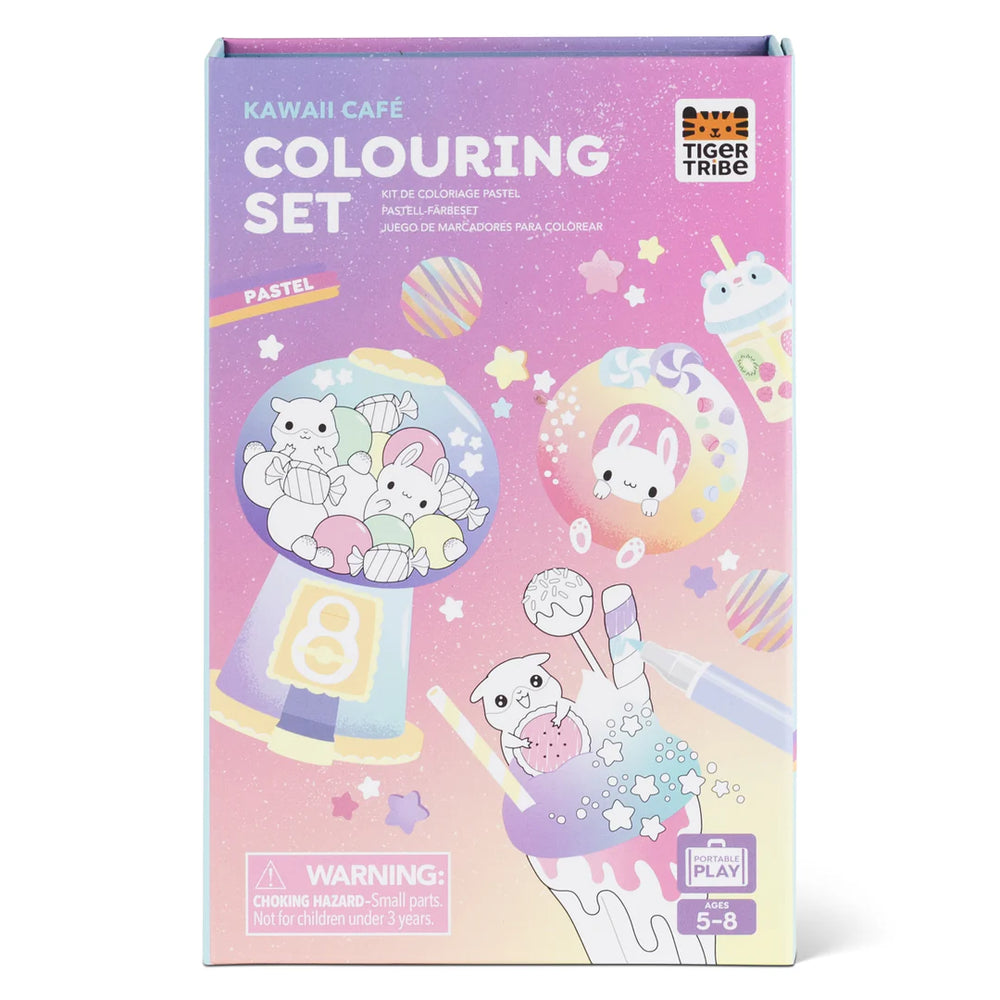 TIGER TRIBE. ΣΕΤ ΔΡΑΣΤΗΡΙΟΤΗΤΩΝ – Pastel Colouring Set Kawaii Cafe