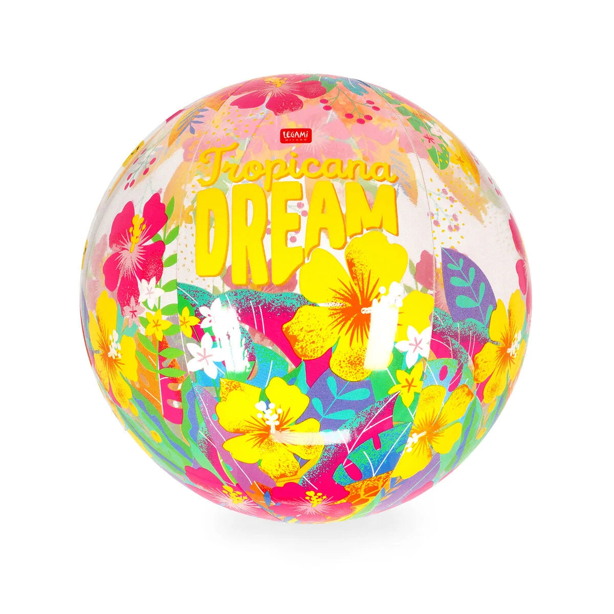 Legami. Tropicana Dream Inflatable Beach Ball - Glitter Beach Ball