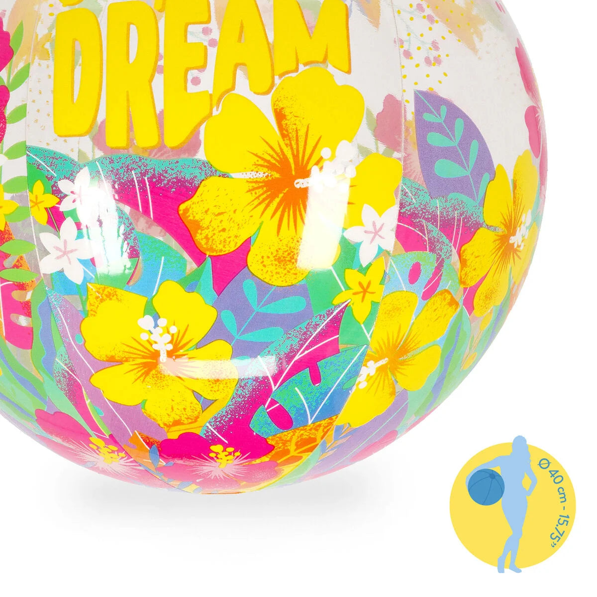 Legami. Tropicana Dream Inflatable Beach Ball - Glitter Beach Ball