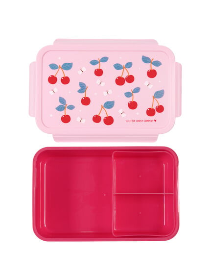 A little lovely company: Δοχείο φαγητού Bento με χωρίσματα- 1,2 L- Cherries