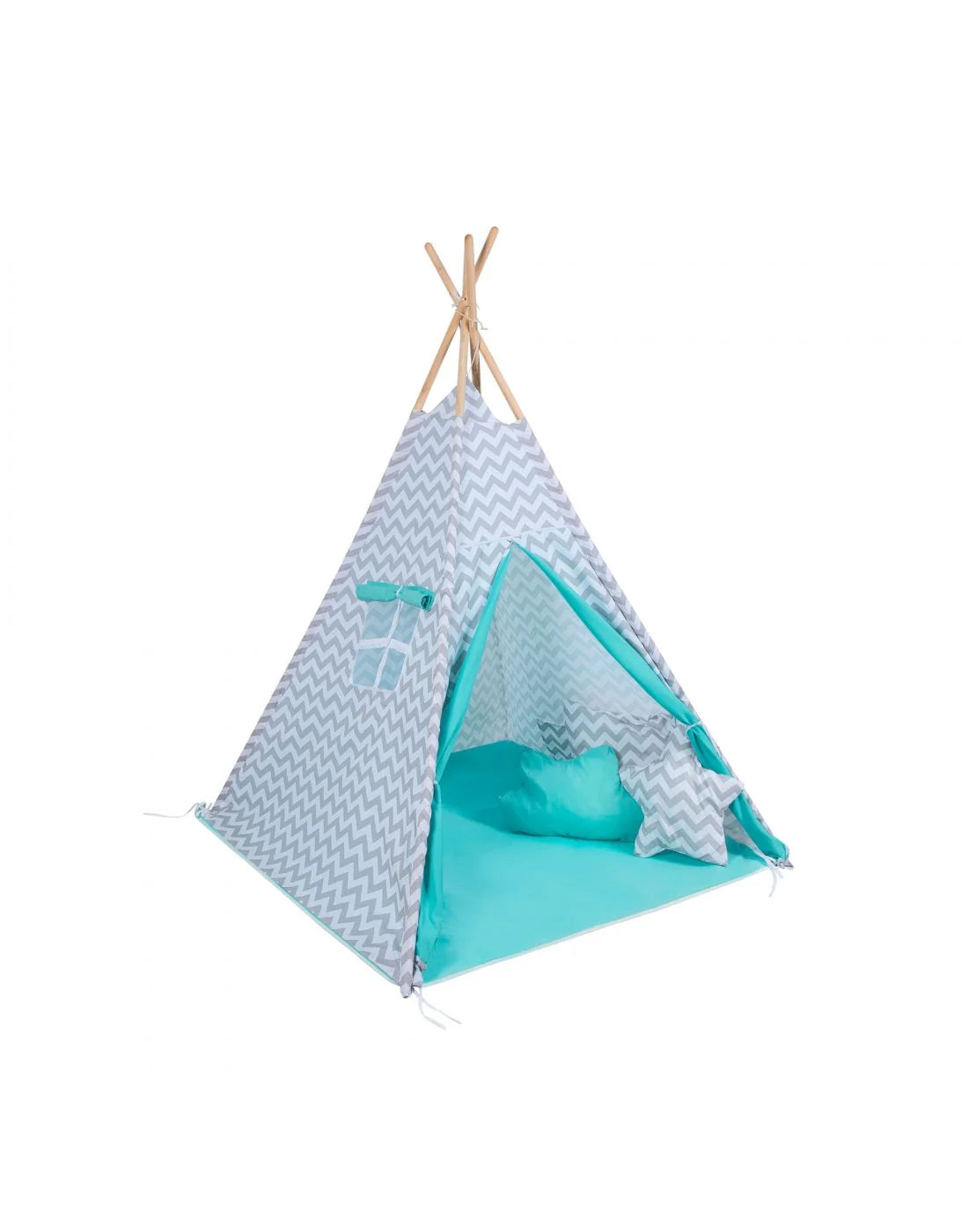 Baby Adventure. Παιδική Σκηνή Teepee Grey wave mint