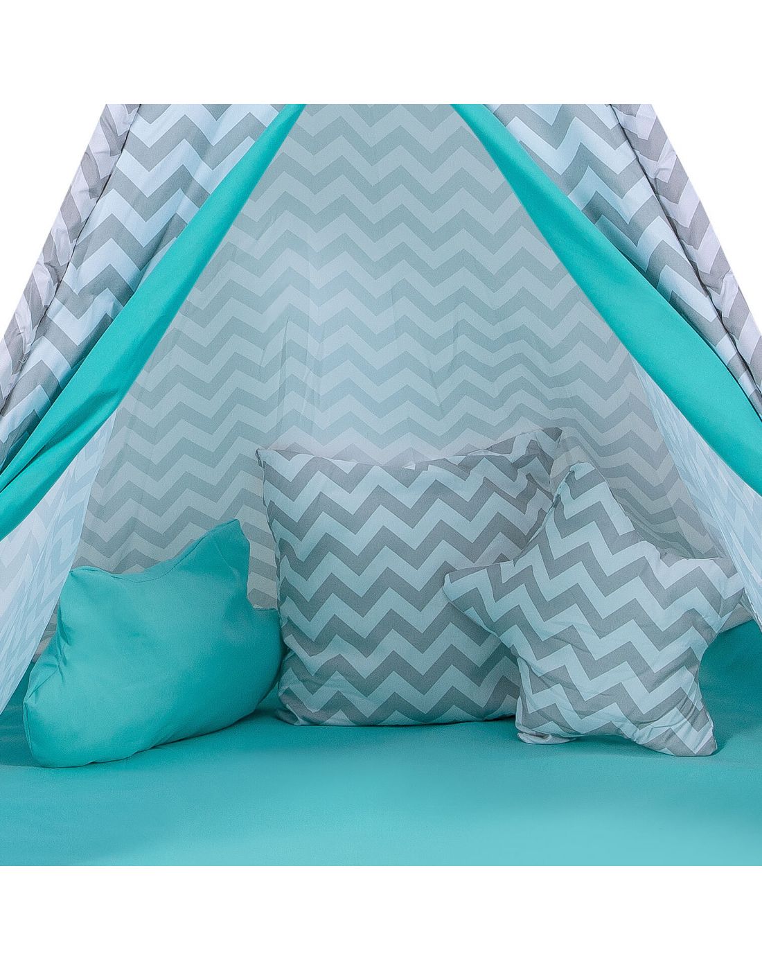 Baby Adventure. Παιδική Σκηνή Teepee Grey wave mint